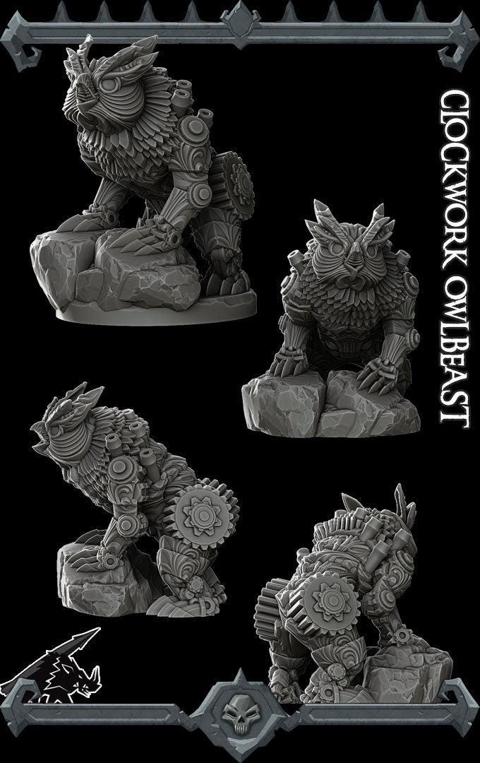 Clockwork Owlbeast. Owlbear Mech - Rocket Pig Games | 28mm and 32mm | Wargaming | DnD | Tabletop Roleplaying