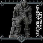 Clockwork Chainsaw Murderer. Horror Movie Villain - Rocket Pig Games | 28mm and 32mm | Wargaming | DnD | Tabletop Roleplaying