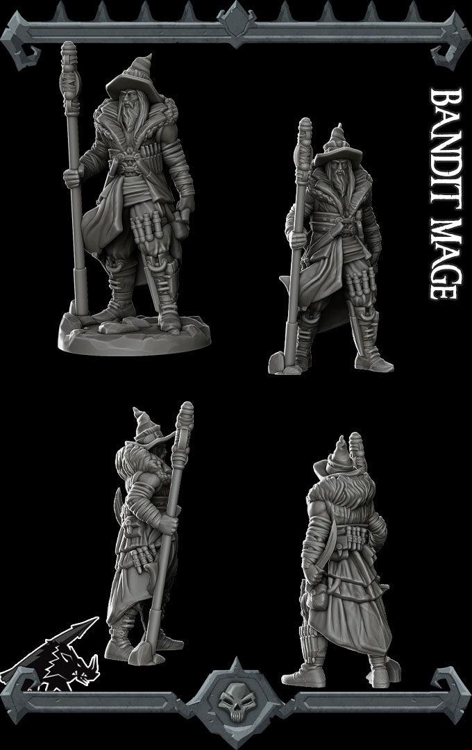 Bandit Mage - Rocket Pig Games | 28mm and 32mm | Wargaming | DnD | Tabletop Roleplaying