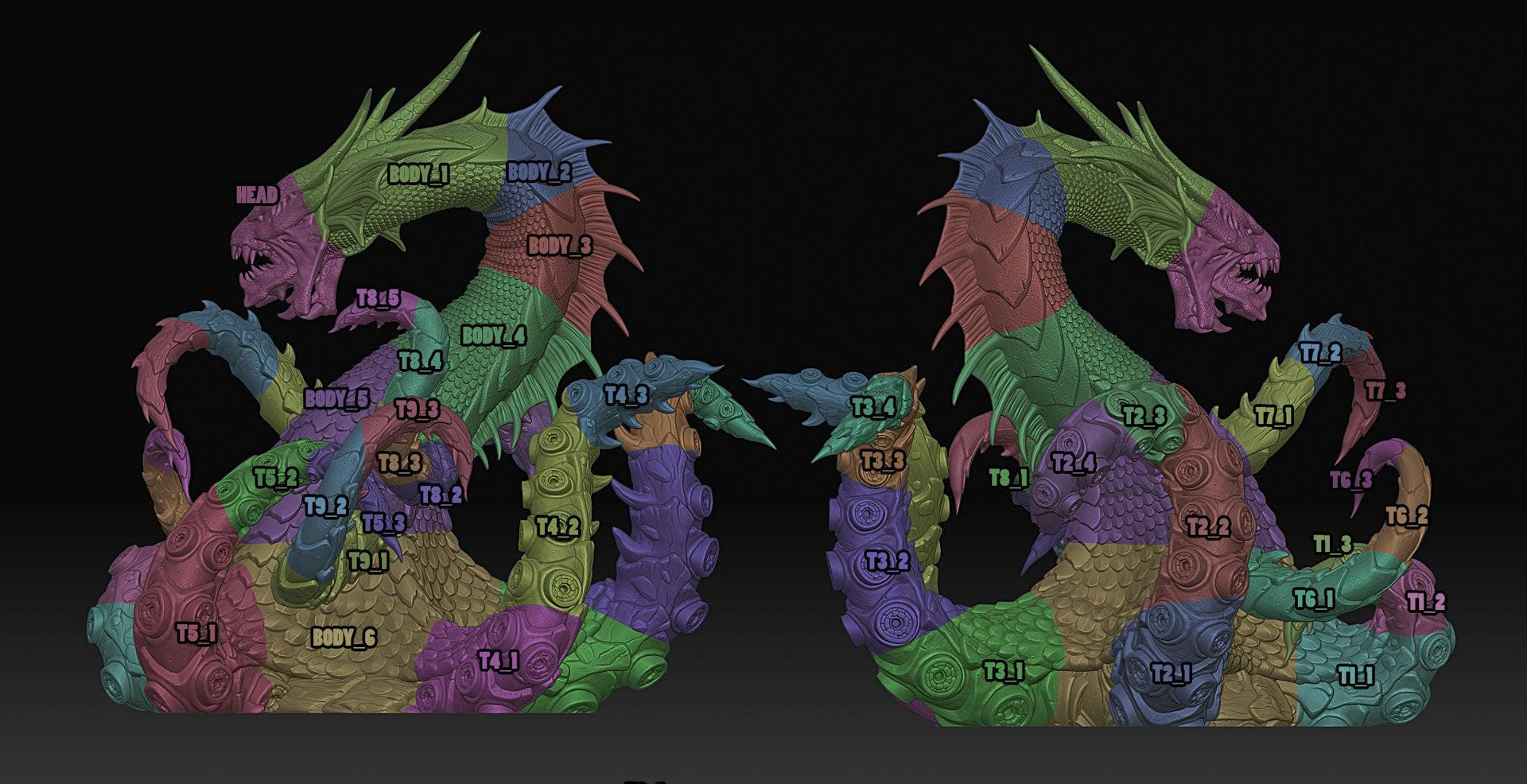 Dragon Kraken, Massive Sea Monster! - Rocket Pig Games | 28mm and 32mm | Wargaming | DnD | Tabletop Roleplaying