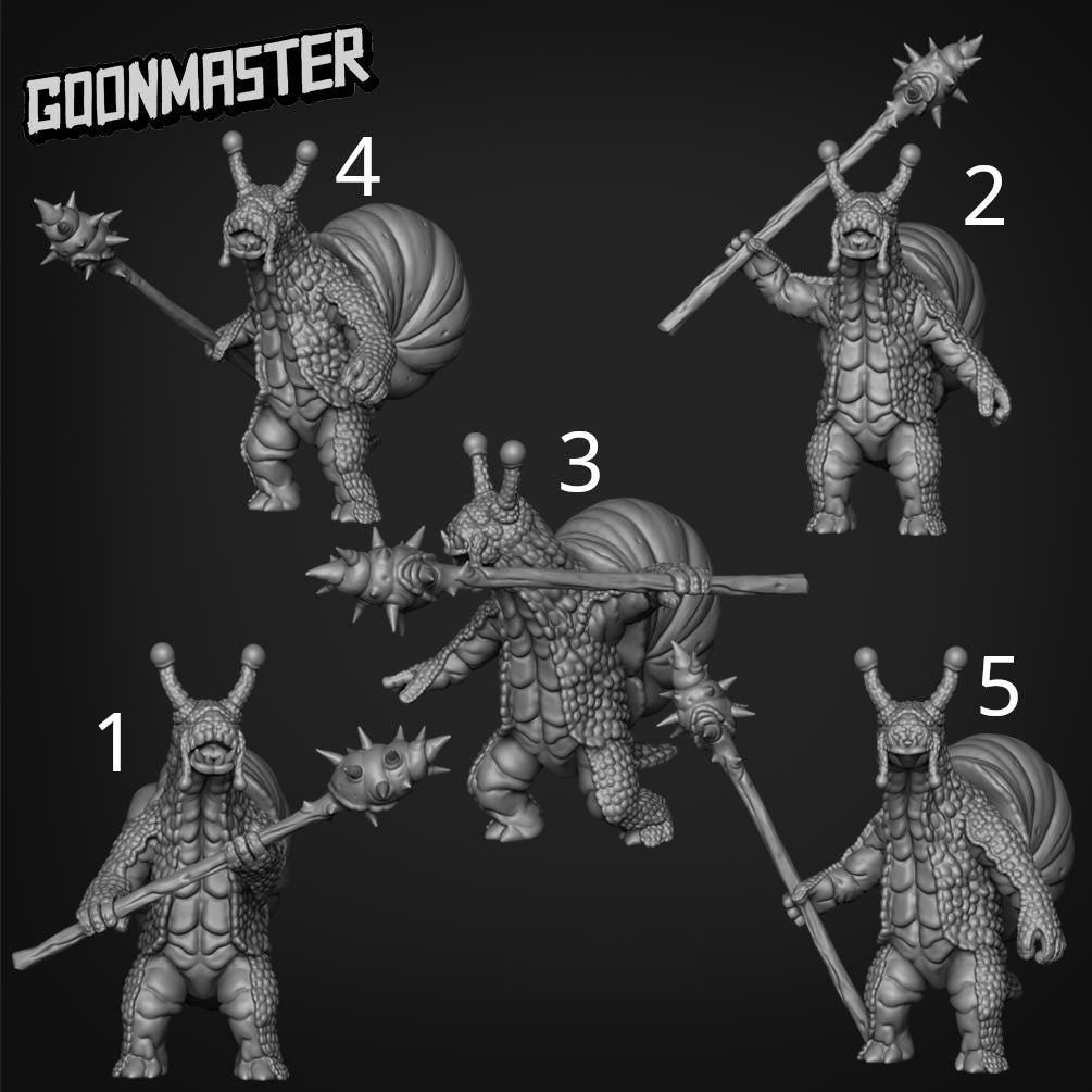 Snailfolk Spear Warrior - Goonmaster | 28mm and 32mm | Wargaming | DnD | Tabletop Roleplaying