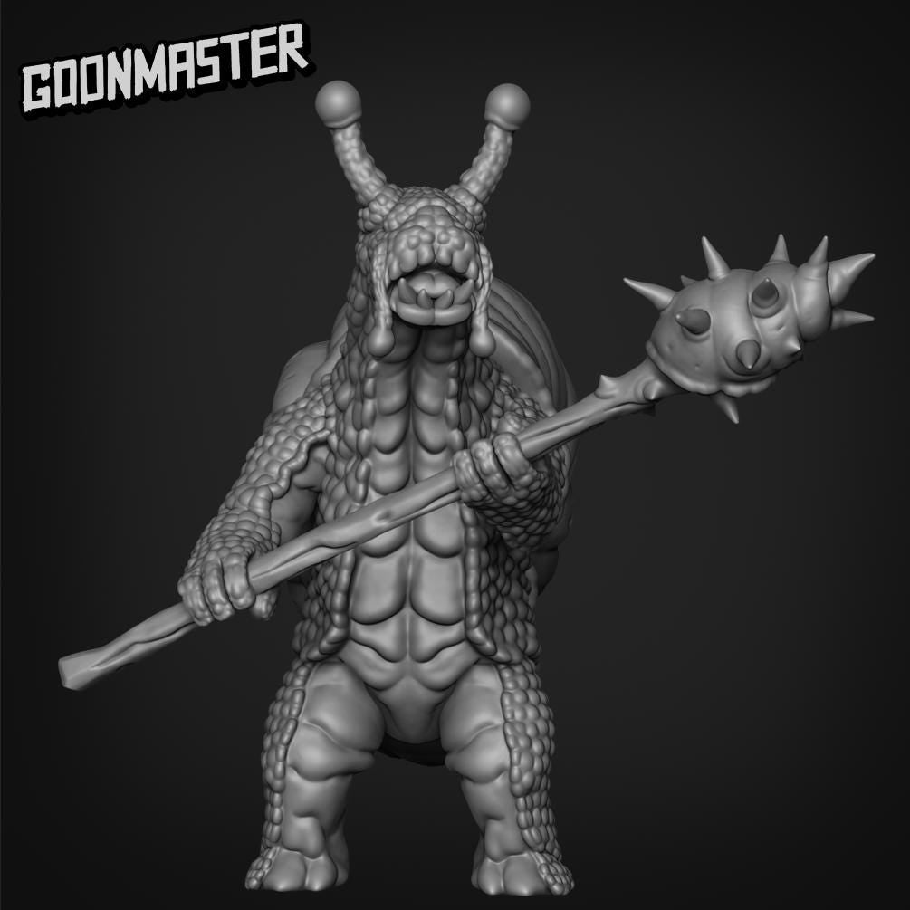 Snailfolk Spear Warrior - Goonmaster | 28mm and 32mm | Wargaming | DnD | Tabletop Roleplaying
