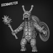 Snailfolk Mace and Shield Warrior - Goonmaster | 28mm and 32mm | Wargaming | DnD | Tabletop Roleplaying