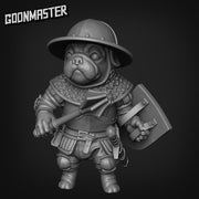 Battle Pugs. Pug Knights with Maces - Goonmaster | 28mm and 32mm | Wargaming | DnD | Tabletop Roleplaying