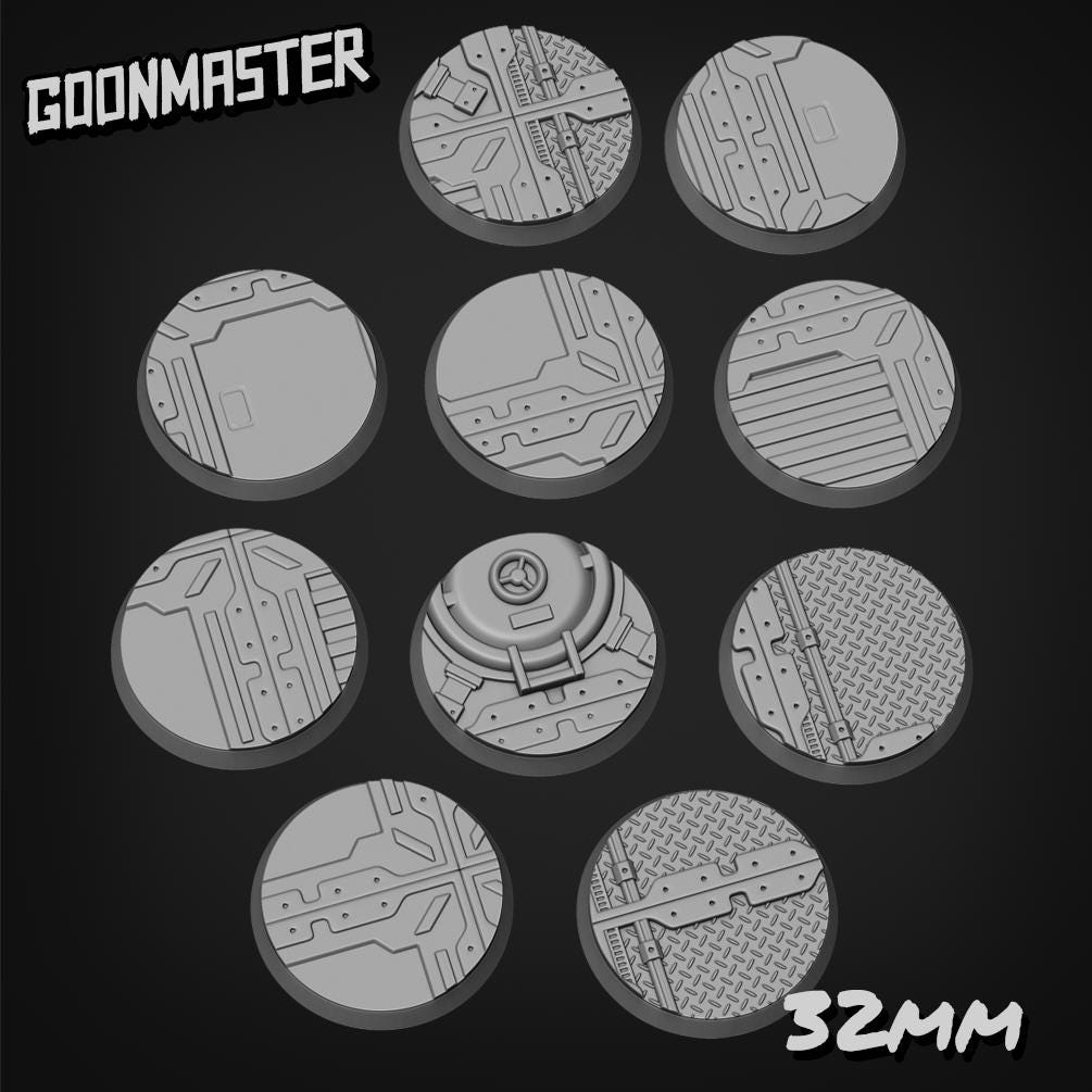 Scifi Walkway Bases - Goonmaster | 28mm and 32mm | Wargaming | DnD | Tabletop Roleplaying