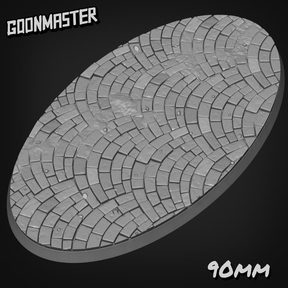 Curved Brick Bases - Goonmaster | 28mm and 32mm | Wargaming | DnD | Tabletop Roleplaying