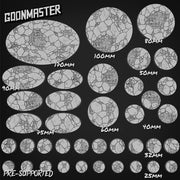 Damaged Reinforced Concrete Bases - Goonmaster | 28mm and 32mm | Wargaming | DnD | Tabletop Roleplaying