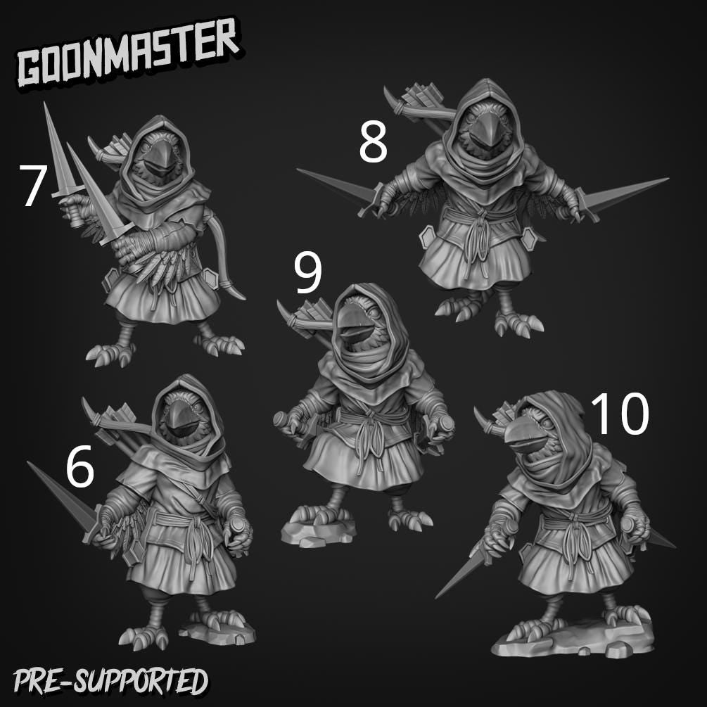 Bad Bird Rogue, Crowfolk Ranger - Goonmaster | 28mm and 32mm | Wargaming | DnD | Tabletop Roleplaying