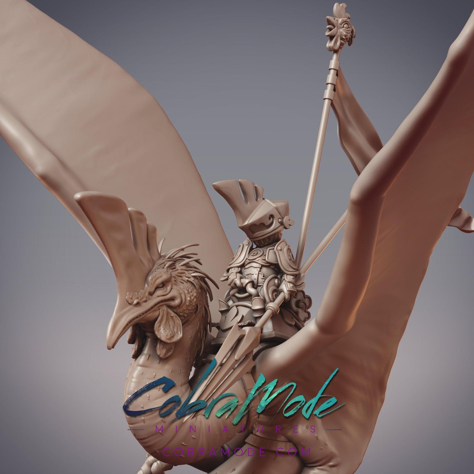 YuanYang Knight Fox Blade, Chicken Drake Knight - CobraMode | 28mm and 32mm | Wargaming | DnD | Tabletop Roleplaying