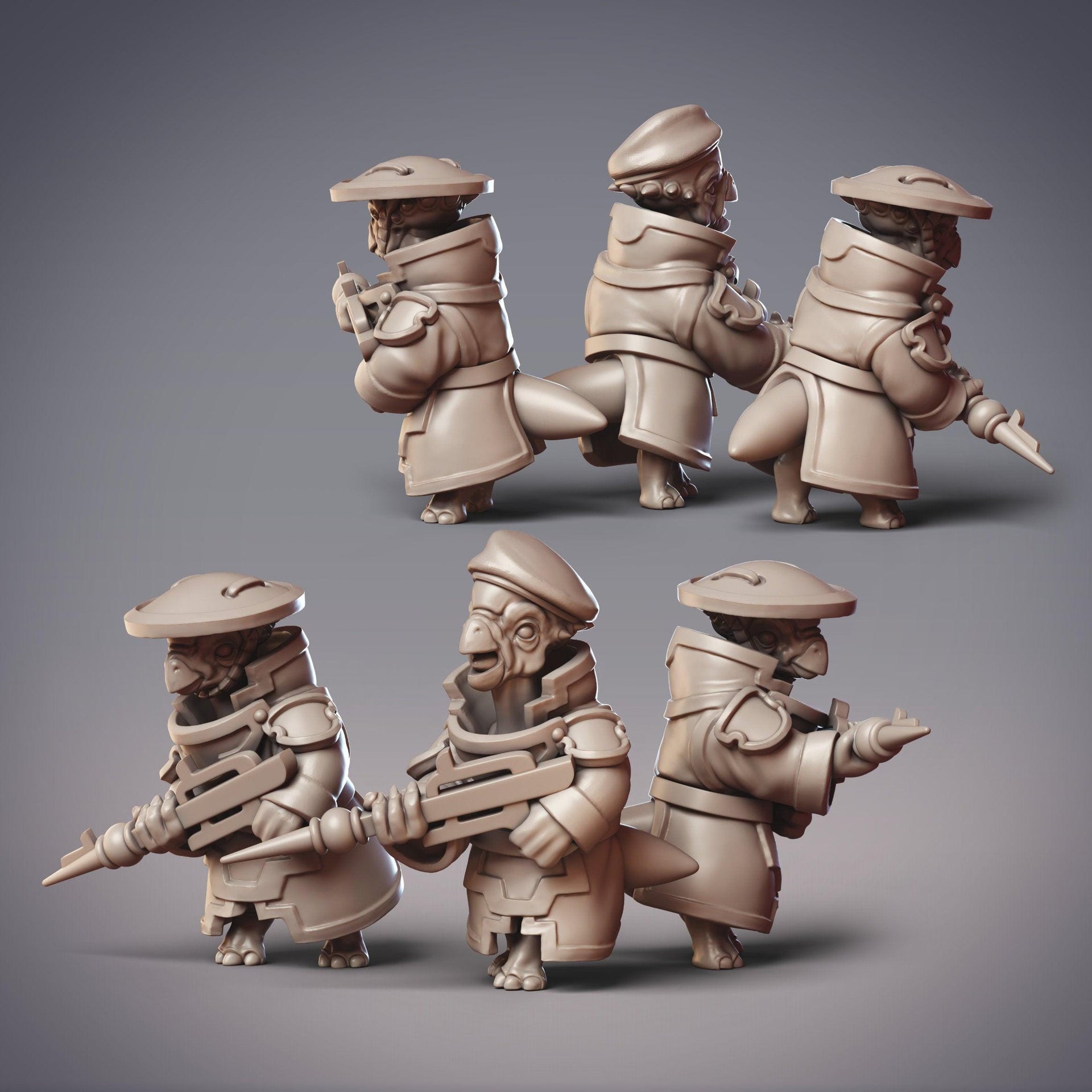 Dinovian Soldiers Gralix, Karnith, and Skalgar - CobraMode | 28mm and 32mm | Wargaming | DnD | Tabletop Roleplaying