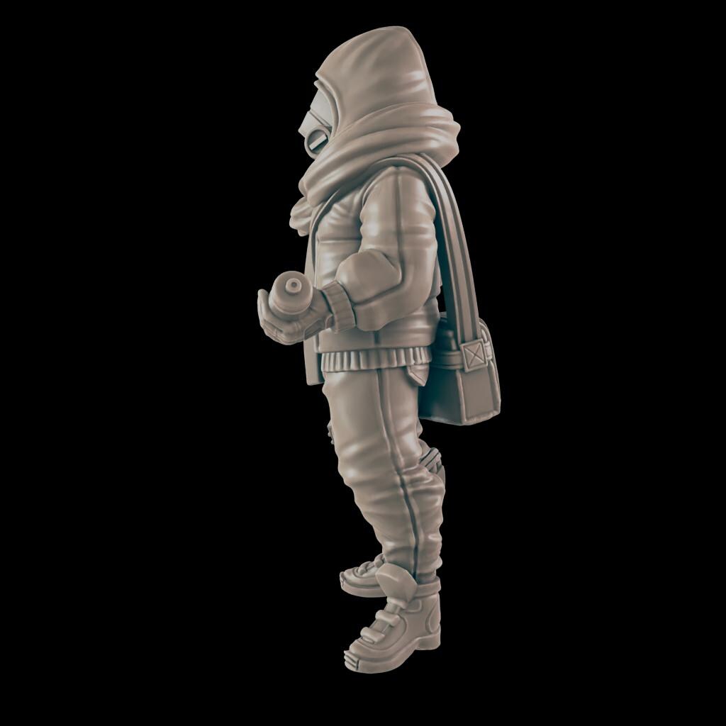 Messenger. Cyberpunk Courier - Ec3d | 28mm and 32mm | Wargaming | DnD | Tabletop Roleplaying