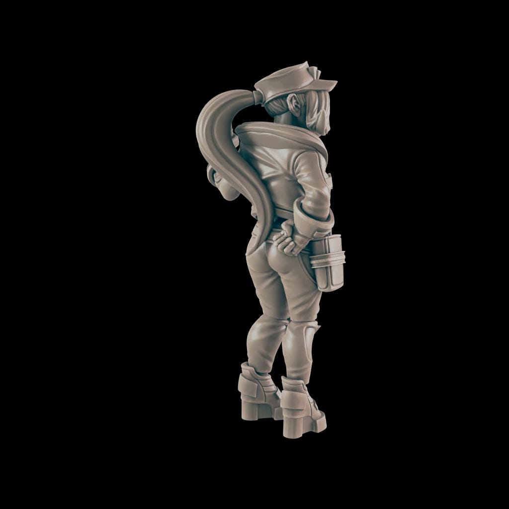 Mechanic. Cyberpunk Repairman - Ec3d | 28mm and 32mm | Wargaming | DnD | Tabletop Roleplaying