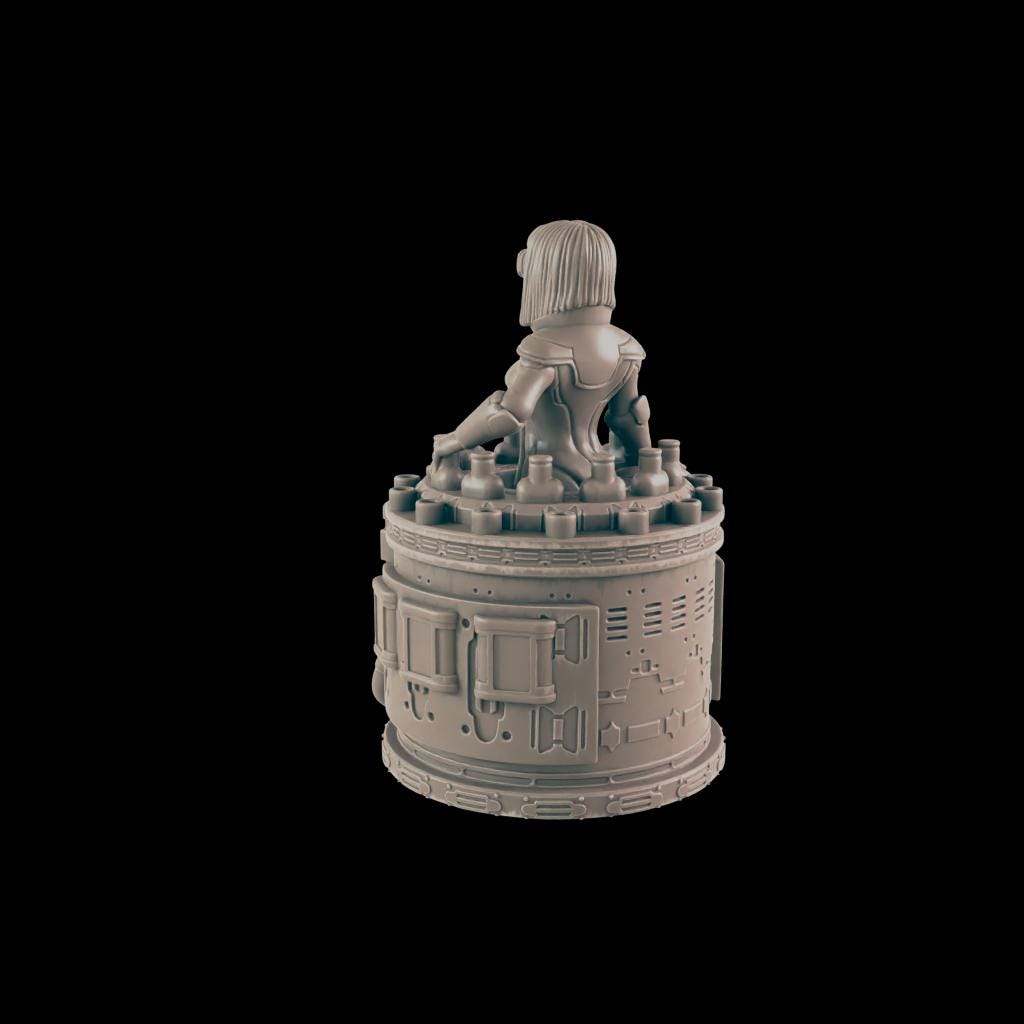 Bal Bar. Robot Bartender - Ec3d | 28mm and 32mm | Wargaming | DnD | Tabletop Roleplaying