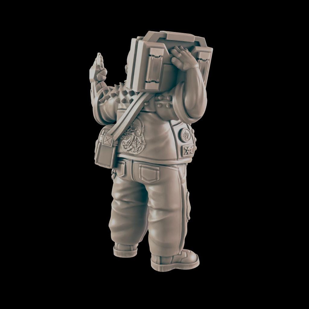 Boombox Rocker - Ec3d | 28mm and 32mm | Wargaming | DnD | Tabletop Roleplaying