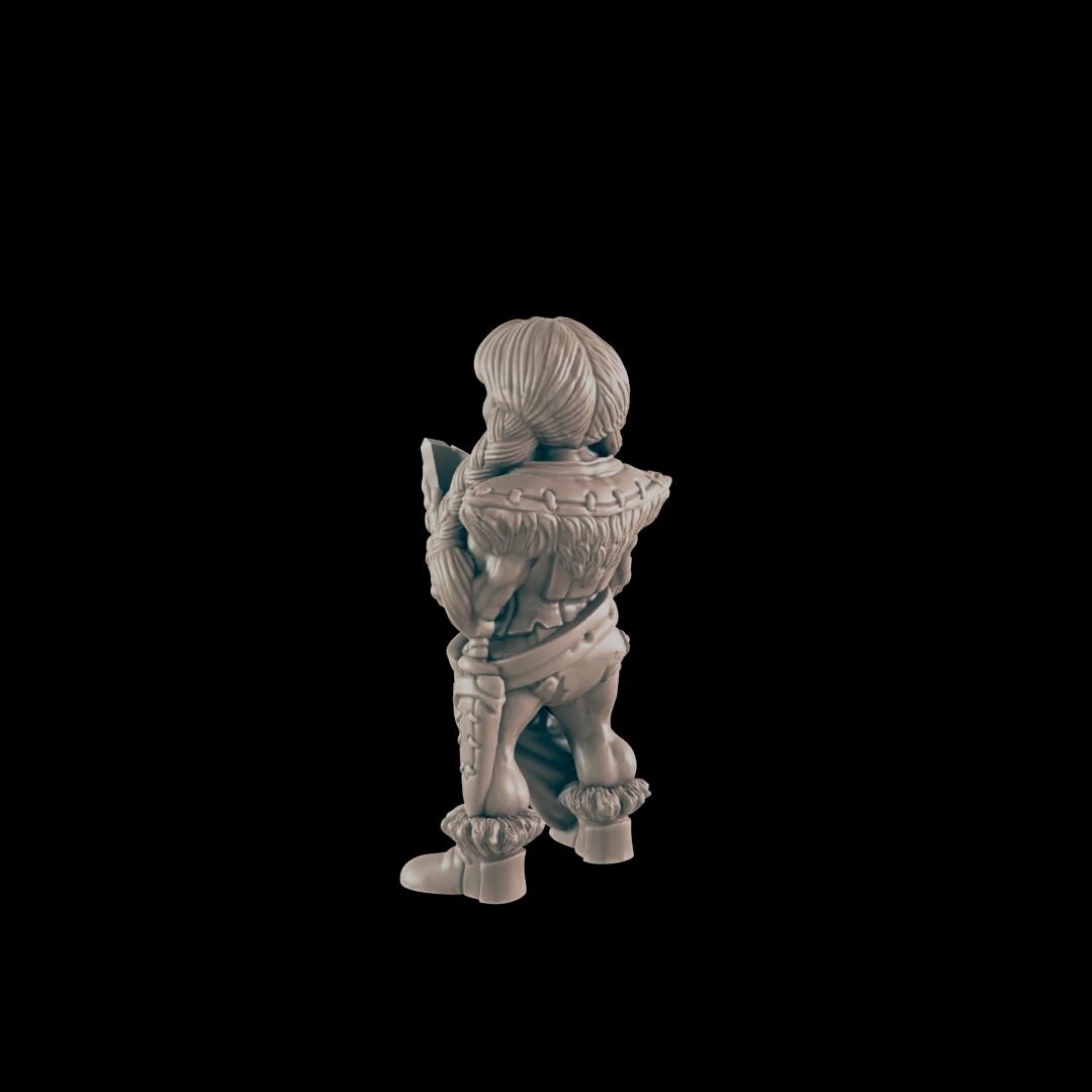 Dwarf Female Cutter - Ec3d | 28mm and 32mm | Wargaming | DnD | Tabletop Roleplaying
