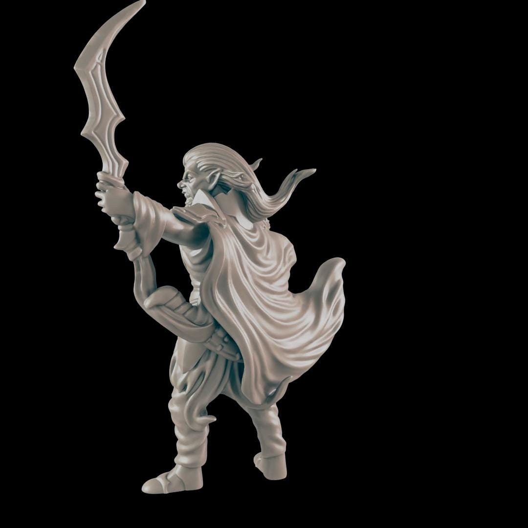 Dark Elf - Ec3d | 28mm and 32mm | Wargaming | DnD | Tabletop Roleplaying