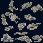 Corpses (13x Pieces) - Ec3d | 28mm and 32mm | Wargaming | DnD | Tabletop Roleplaying