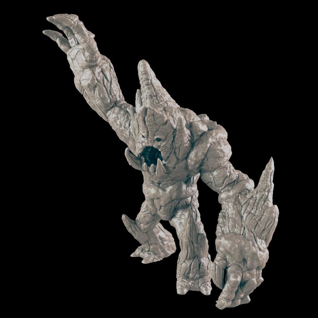 Earth Elemental - Ec3d | 28mm and 32mm | Wargaming | DnD | Tabletop Roleplaying