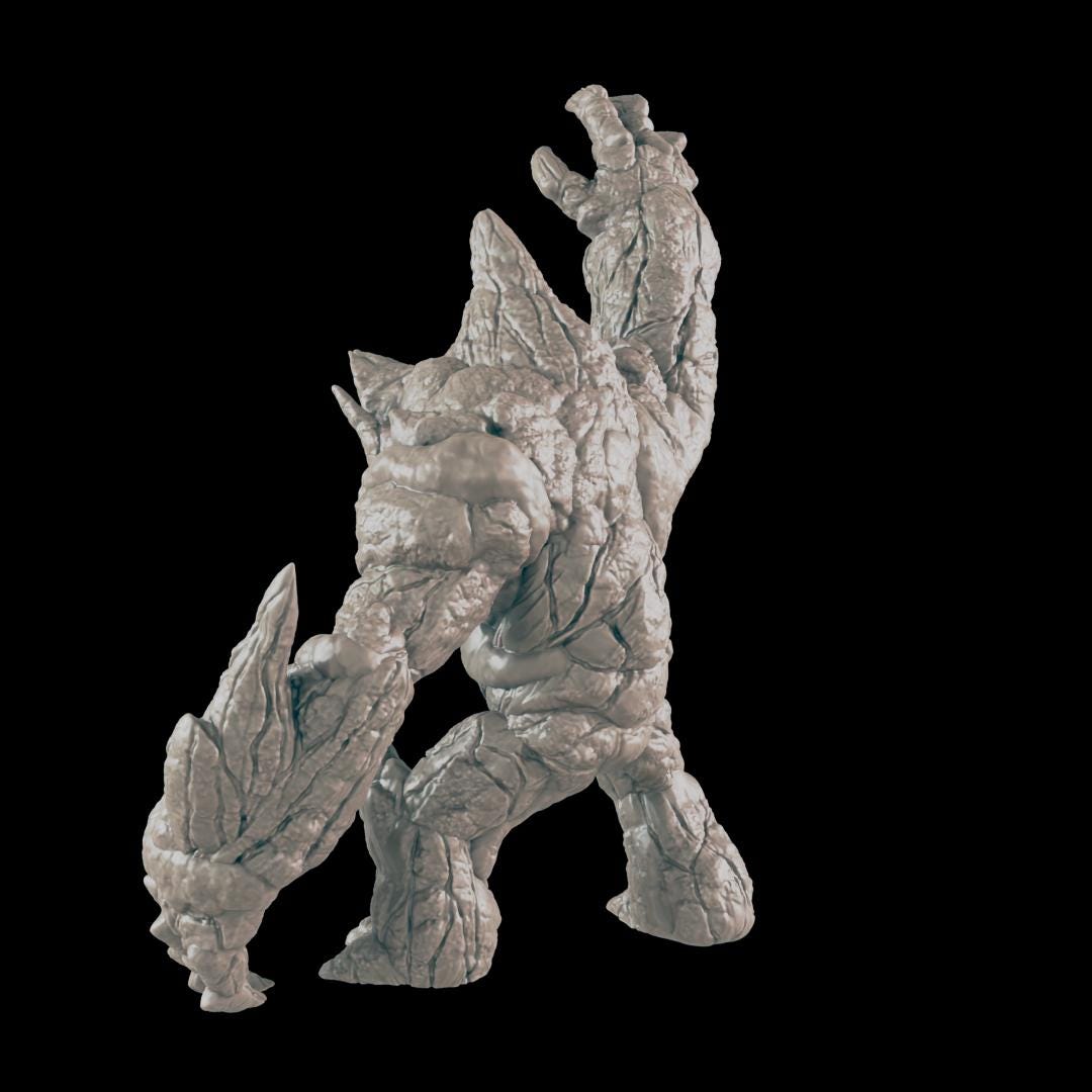 Earth Elemental - Ec3d | 28mm and 32mm | Wargaming | DnD | Tabletop Roleplaying