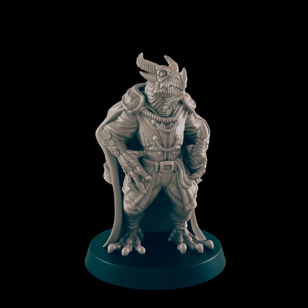 Dragonkin Noble - Ec3d | 28mm and 32mm | Wargaming | DnD | Tabletop Roleplaying