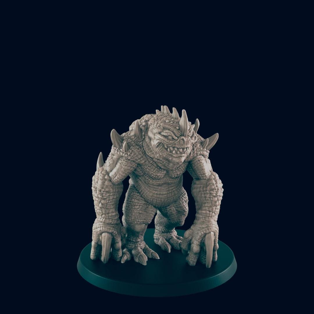Blue and Green Slaad- Ec3d | 28mm and 32mm | Wargaming | DnD | Tabletop Roleplaying