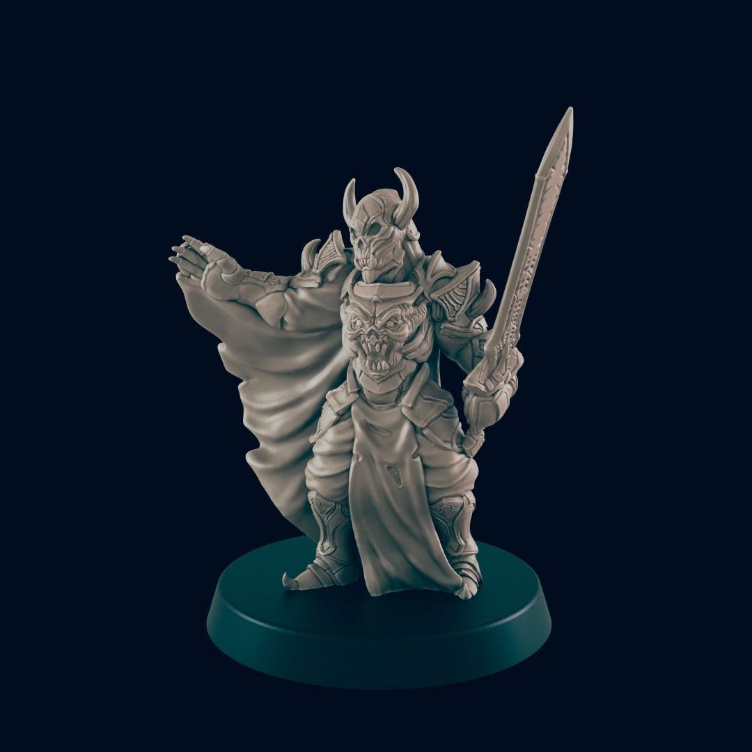 Death Knight - Ec3d | 28mm and 32mm | Wargaming | DnD | Tabletop Roleplaying