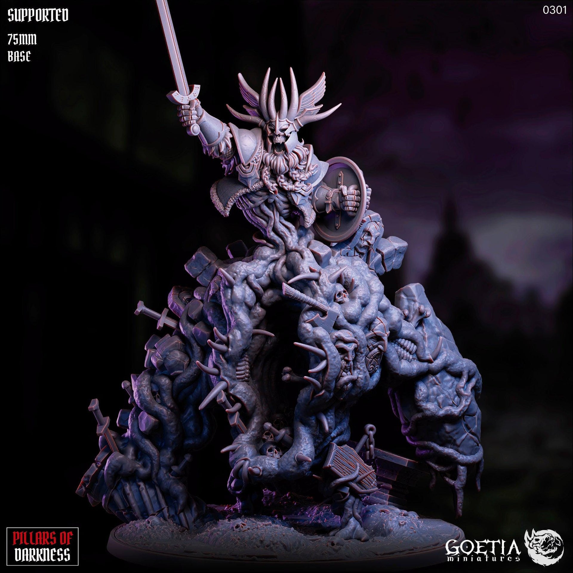 Pillars of Darkness. Undead Horrors Adventure - Goetia Miniatures | 28mm and 32mm | Wargaming | DnD | Tabletop Roleplaying
