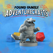 Gator Fighter, Gatorfolk Brawler - Found Family Adventurecrafts | 28mm and 32mm | Wargaming | DnD | Tabletop Roleplaying