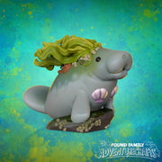 Mermanatee, Mermaid Manatee - Found Family Adventurecrafts | 28mm and 32mm | Wargaming | DnD | Tabletop Roleplaying