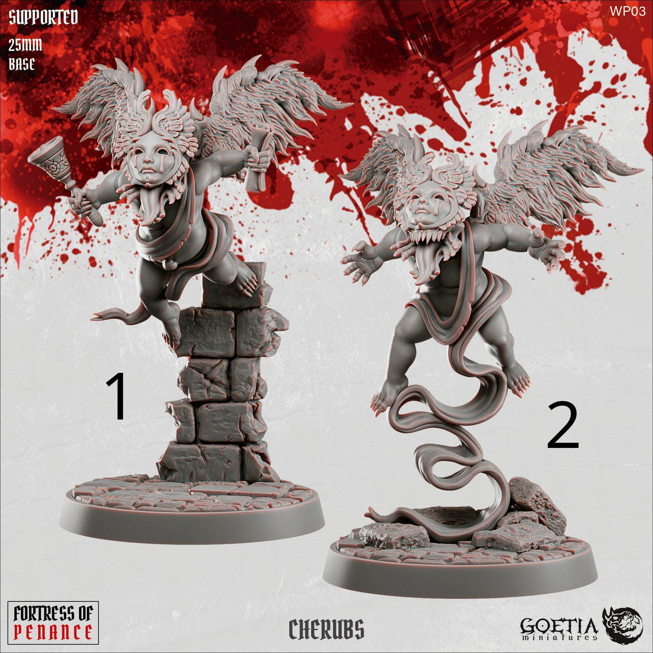 Cherubs, Twisted Angels - Goetia Miniatures | 28mm and 32mm | Wargaming | DnD | Tabletop Roleplaying