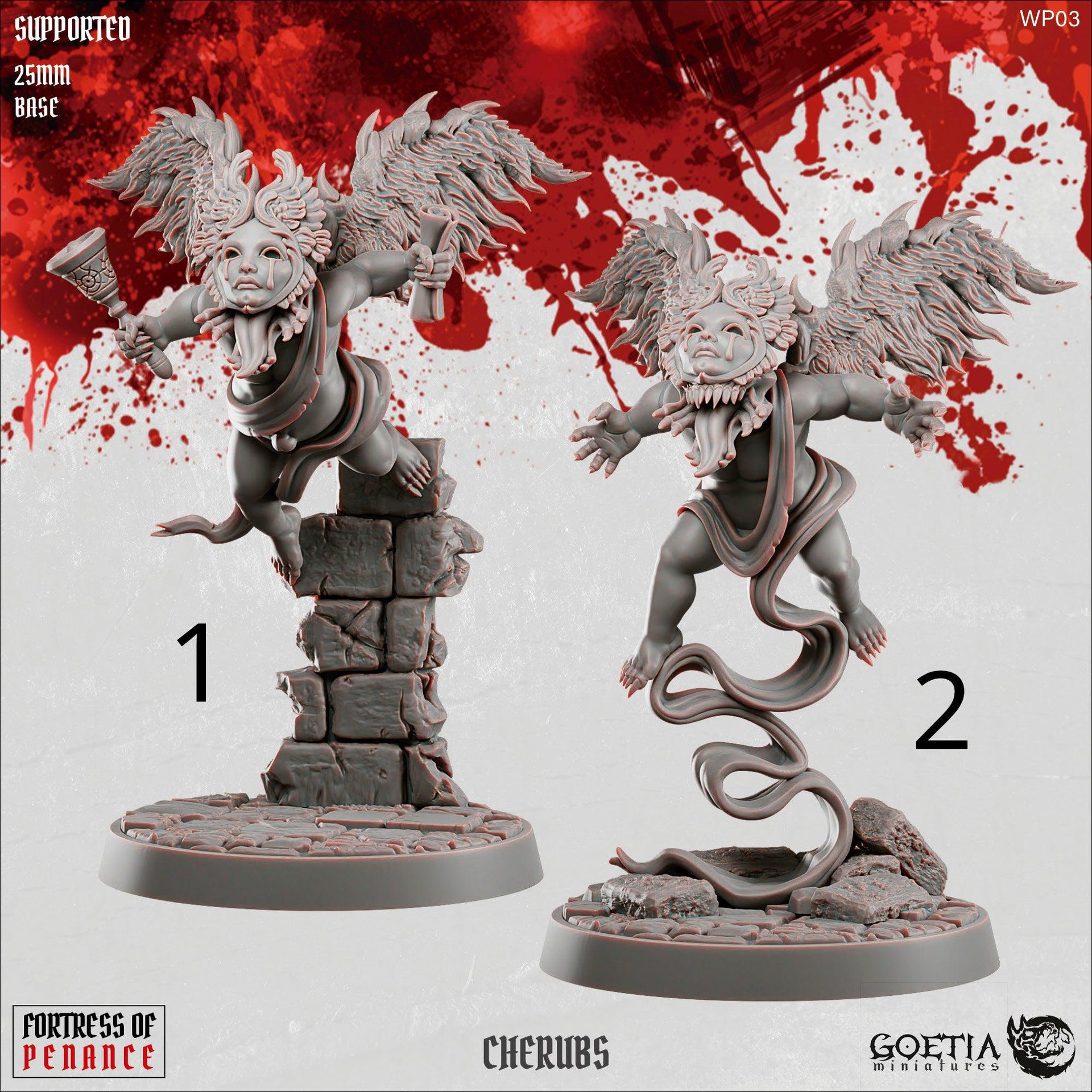 Cherubs, Twisted Angels - Goetia Miniatures | 28mm and 32mm | Wargaming | DnD | Tabletop Roleplaying