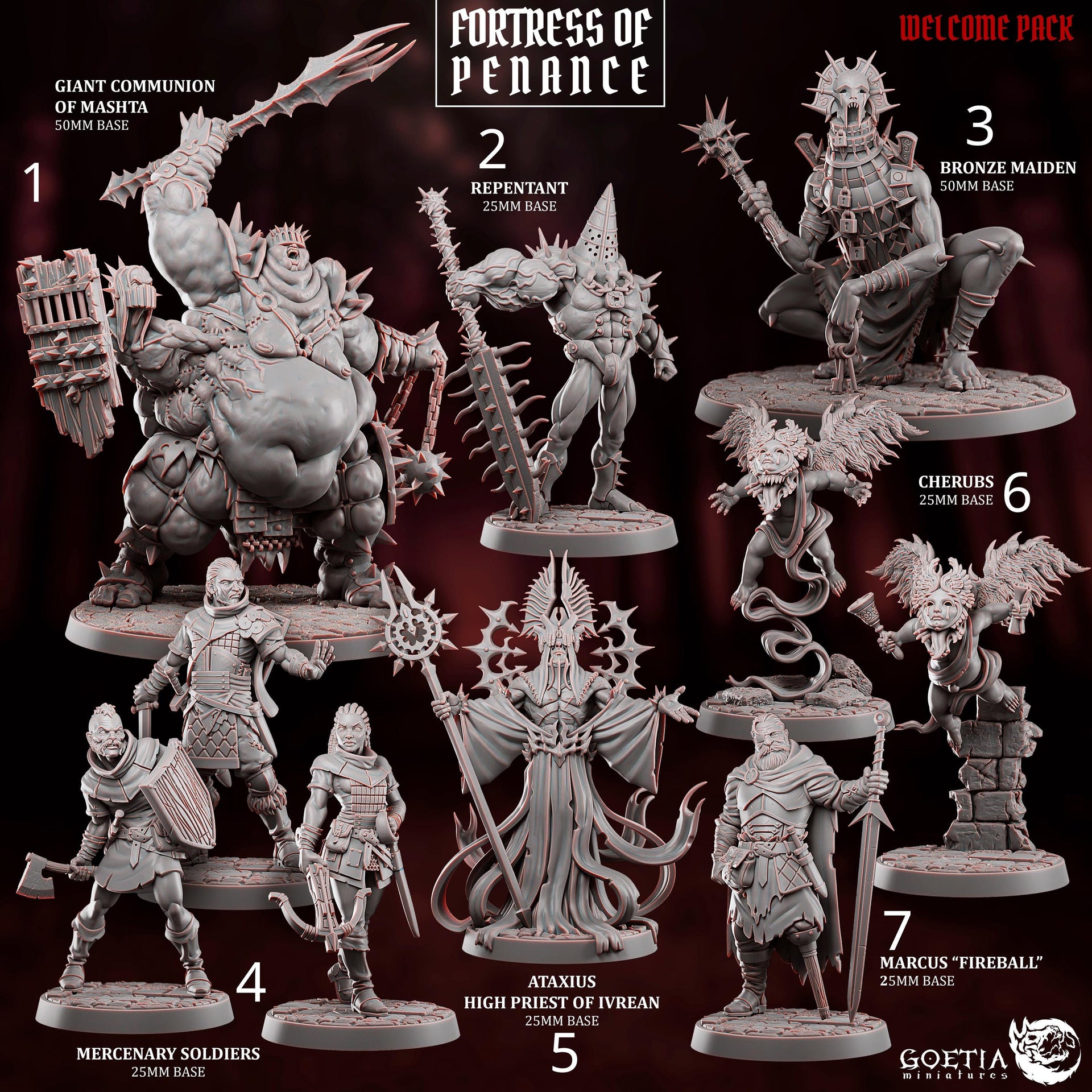 Fortress of Penance, Unholy Cultists Adventure - Goetia Miniatures | 28mm and 32mm | Wargaming | DnD | Tabletop Roleplaying