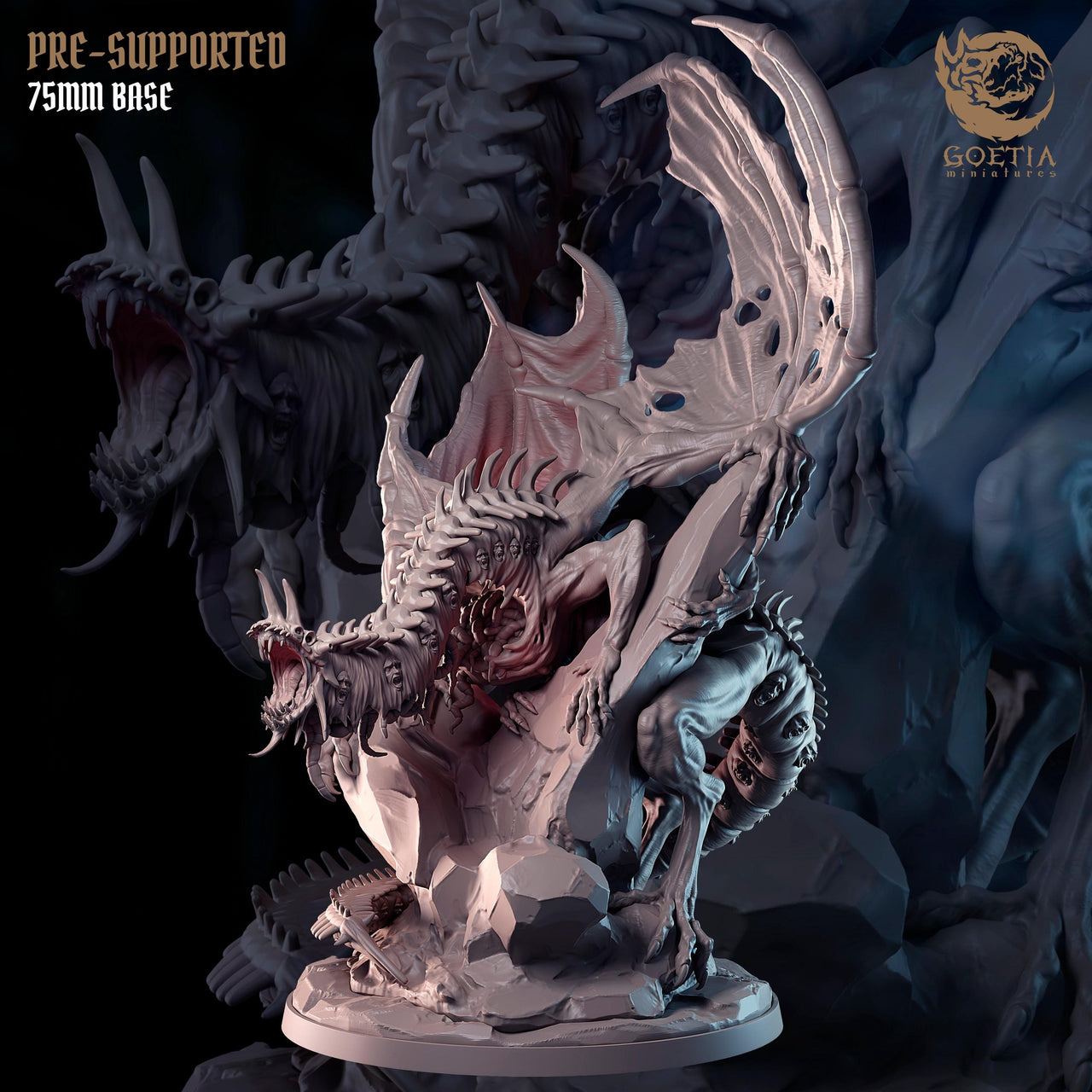 Kragdul, Lord of Pestilence. Undead Dragon - Goetia Miniatures | 28mm and 32mm | Wargaming | DnD | Tabletop Roleplaying