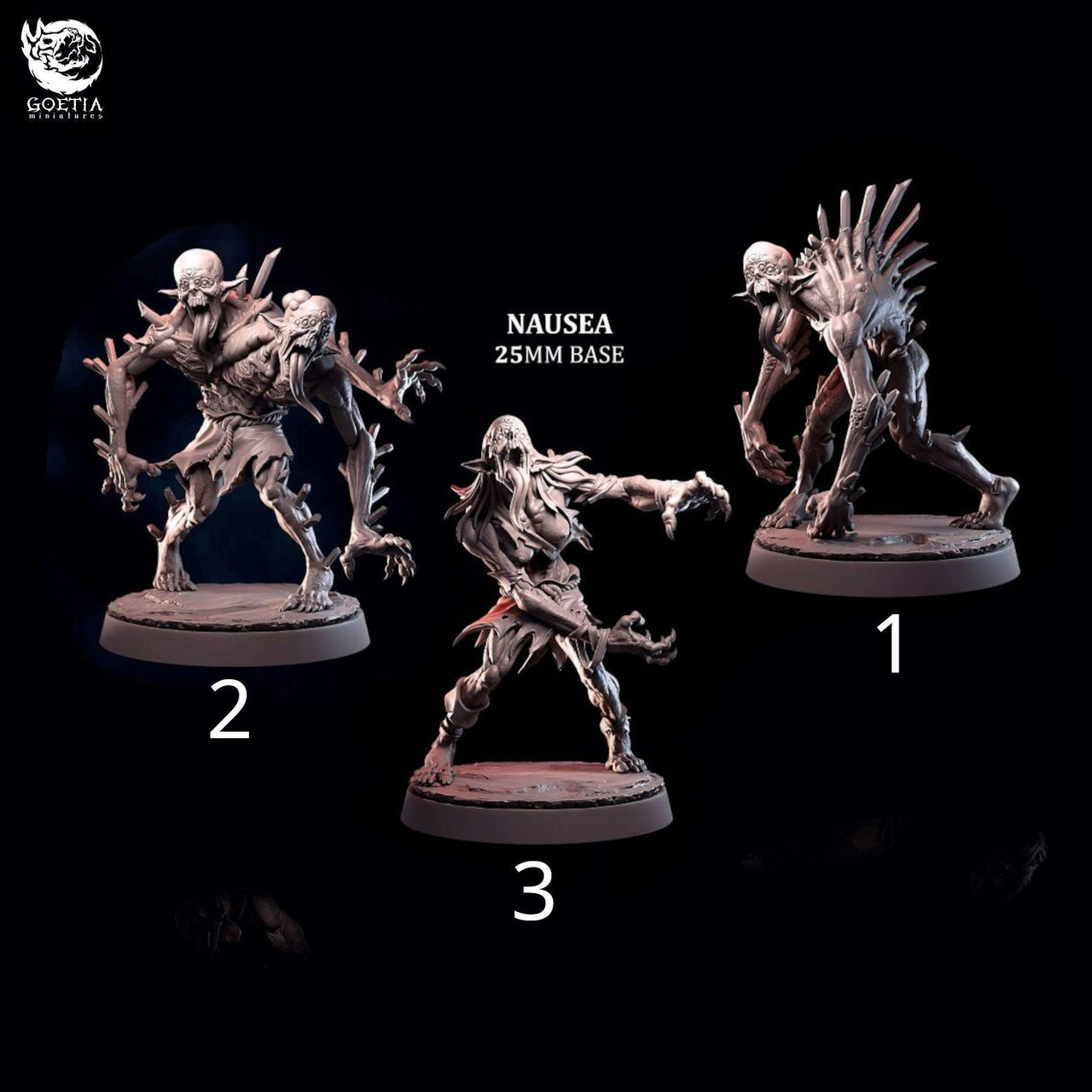 Nausea, Mutant Ghouls - Goetia Miniatures | 28mm and 32mm | Wargaming | DnD | Tabletop Roleplaying