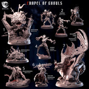 Chapel of Ghouls. Undead Experiments Adventure - Goetia Miniatures | 28mm and 32mm | Wargaming | DnD | Tabletop Roleplaying