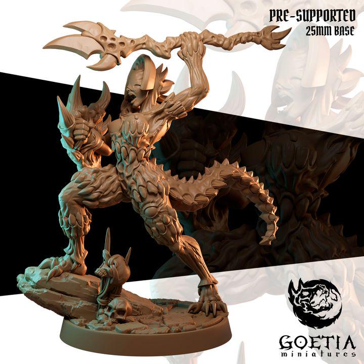 Asaria, the Teeth of the Badlands. Demonic Warrior - Goetia Miniatures | 28mm and 32mm | Wargaming | DnD | Tabletop Roleplaying
