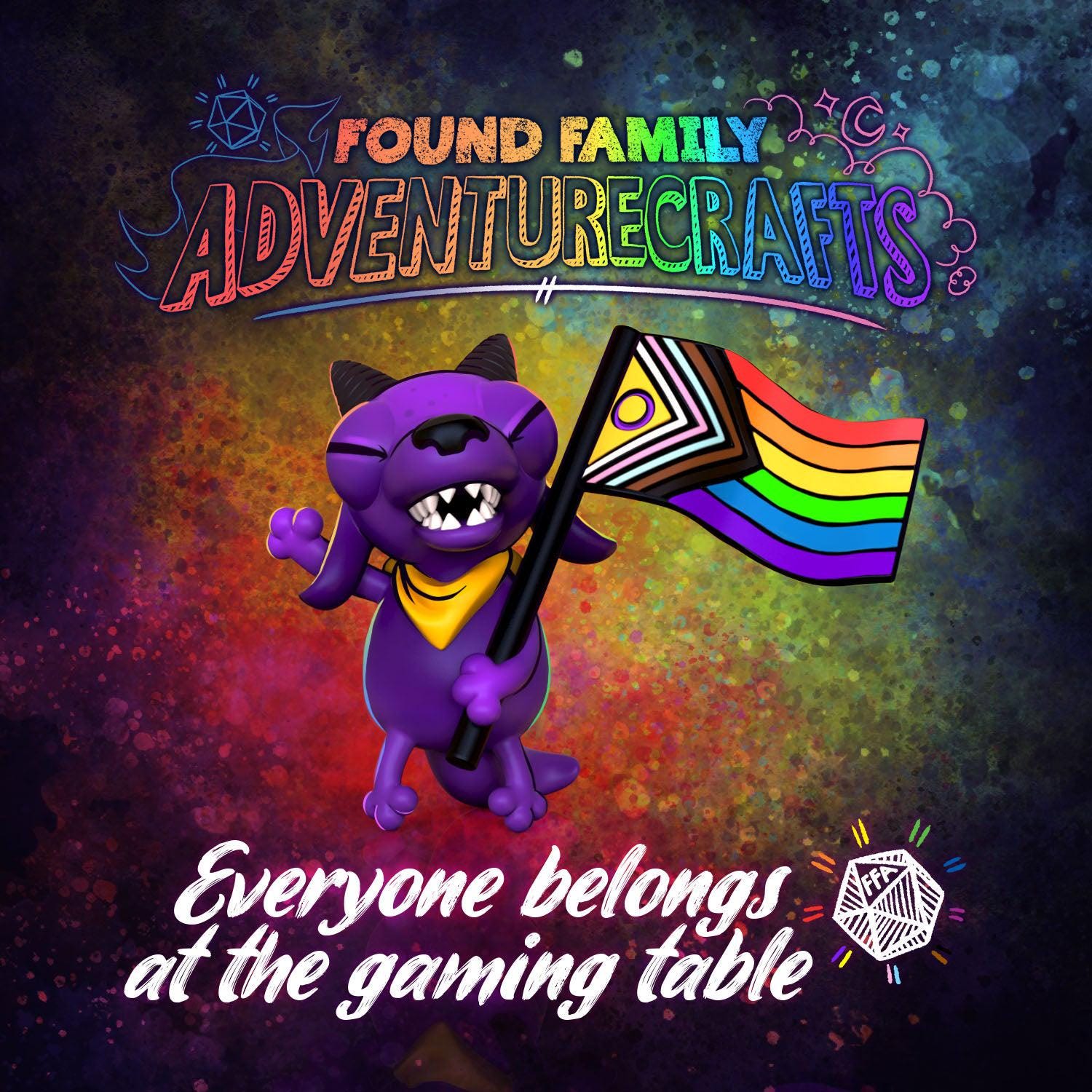 Pride Kobold - Found Family Adventurecrafts | 28mm and 32mm | Wargaming | DnD | Tabletop Roleplaying
