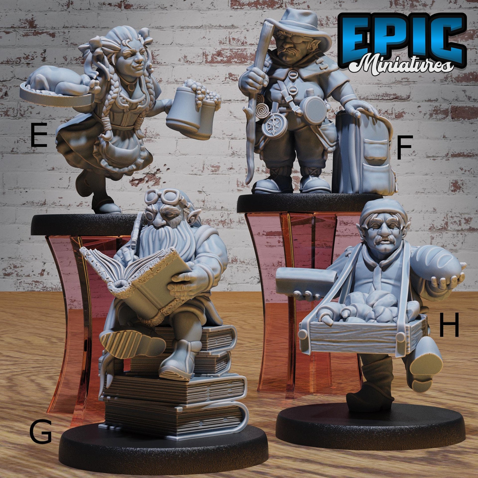 Halfling Villager - Epic Miniatures | 28mm and 32mm | Wargaming | DnD | Tabletop Roleplaying