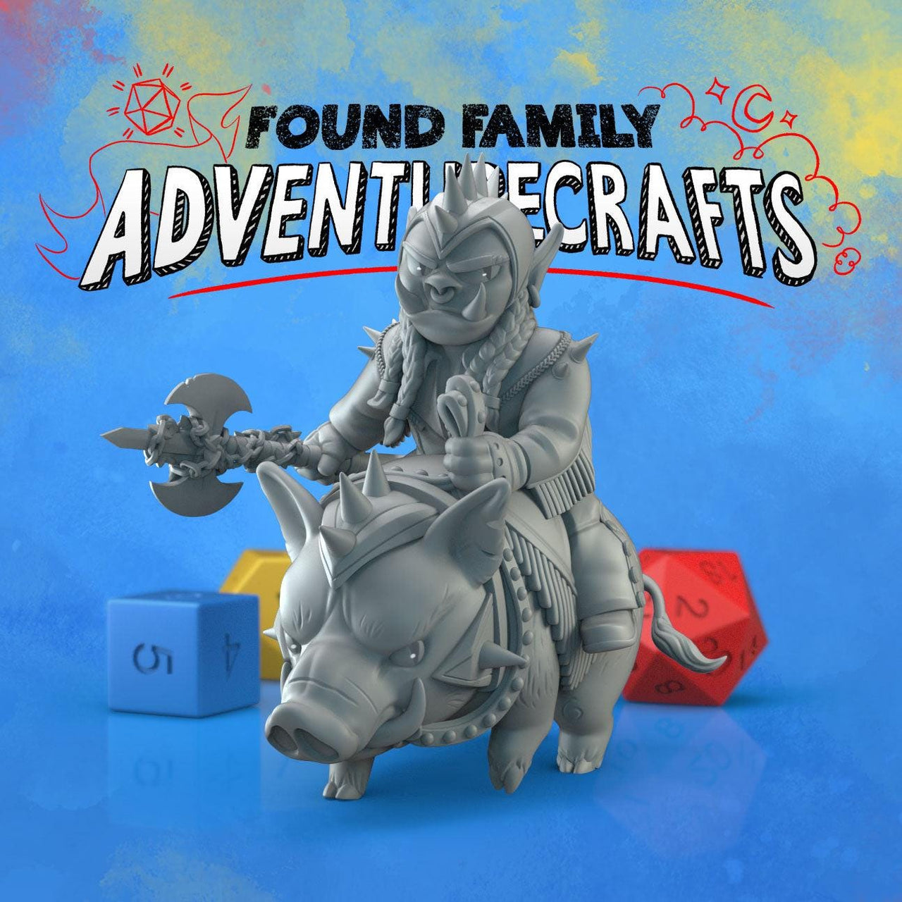 Wild Hogs Crew, the Hogleader - Found Family Adventurecrafts | 28mm and 32mm | Wargaming | DnD | Tabletop Roleplaying