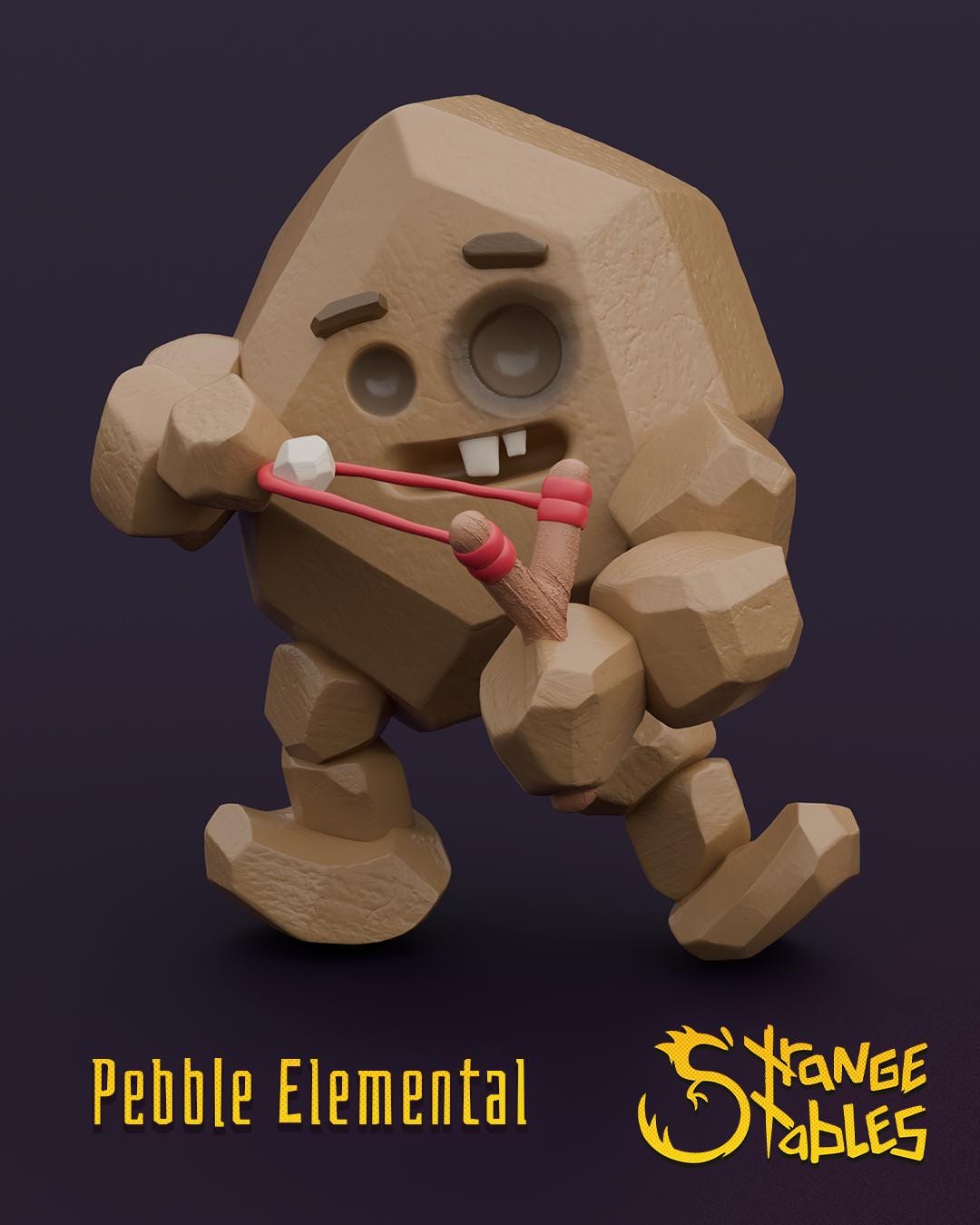 Pebble Elemental - Strange Stables | 28mm and 32mm | Wargaming | DnD | Tabletop Roleplaying