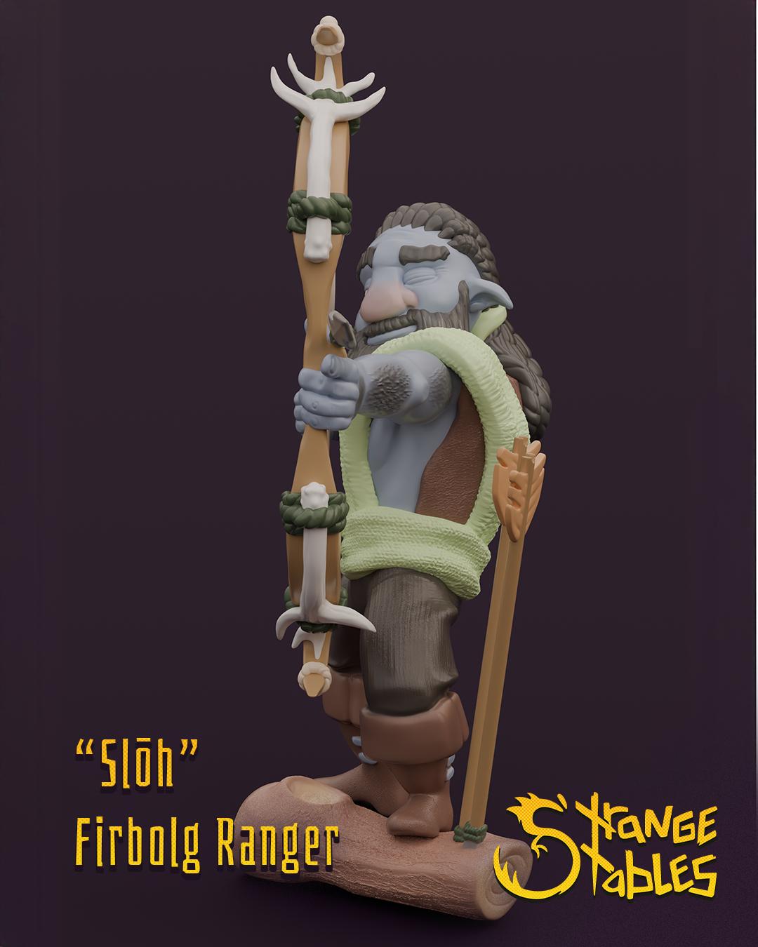 Slōh, Firbolg Ranger - Strange Stables | 28mm and 32mm | Wargaming | DnD | Tabletop Roleplaying