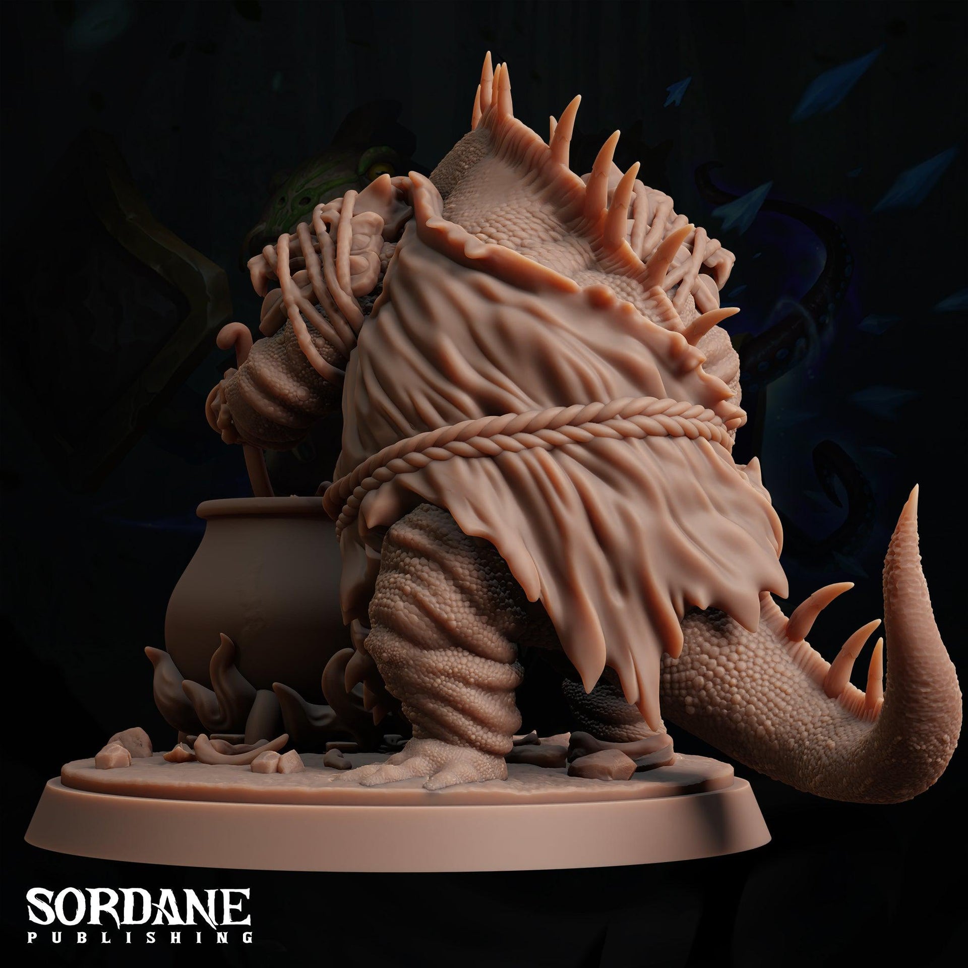 The Devourer, crocodilefolk Cook - Sordane Publishing | 28mm and 32mm | Wargaming | DnD | Tabletop Roleplaying