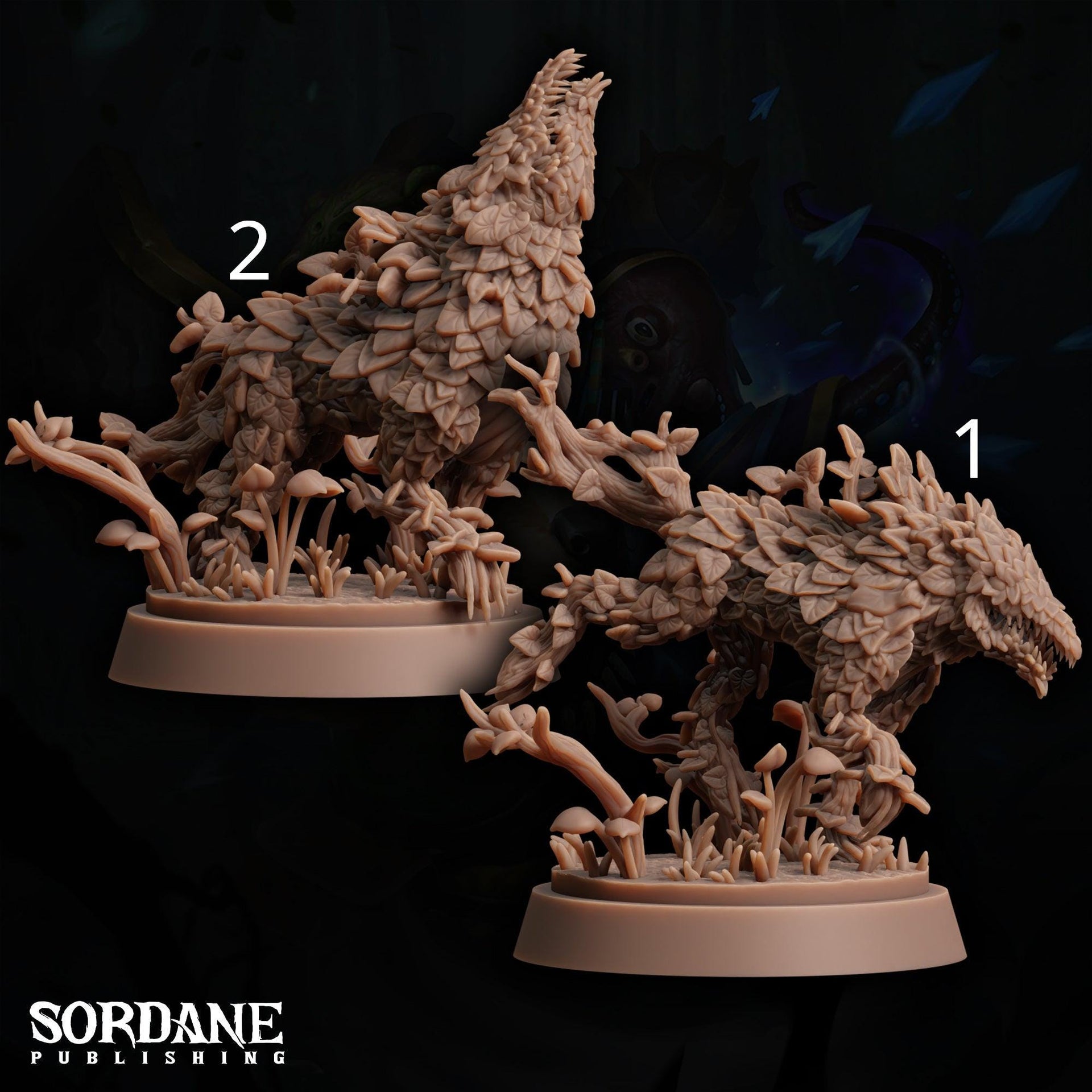 Vinewolf, Plant Elemental Wolf - Sordane Publishing | 28mm and 32mm | Wargaming | DnD | Tabletop Roleplaying