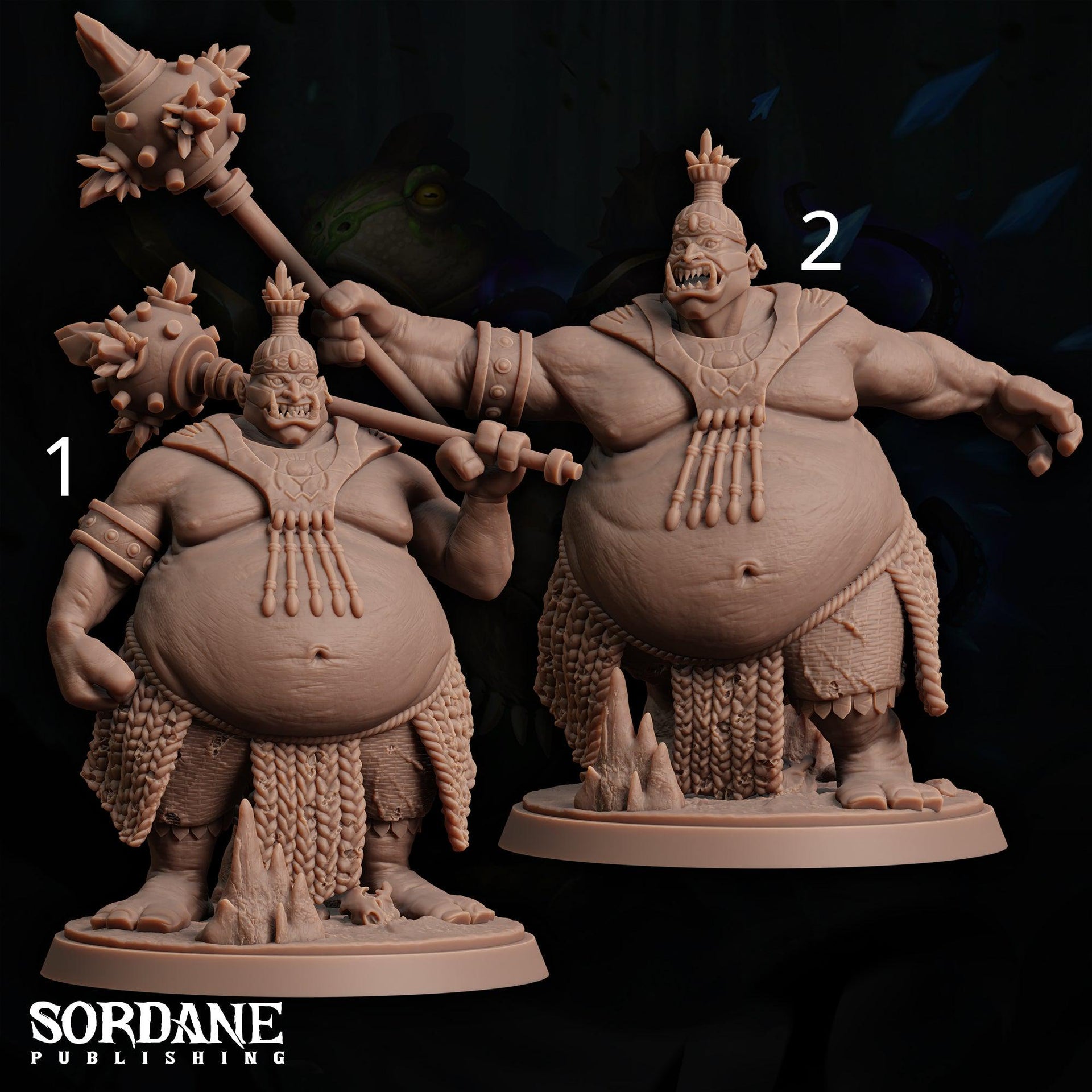 Belu Bloodthirsty, Tribal Ogre - Sordane Publishing | 28mm and 32mm | Wargaming | DnD | Tabletop Roleplaying