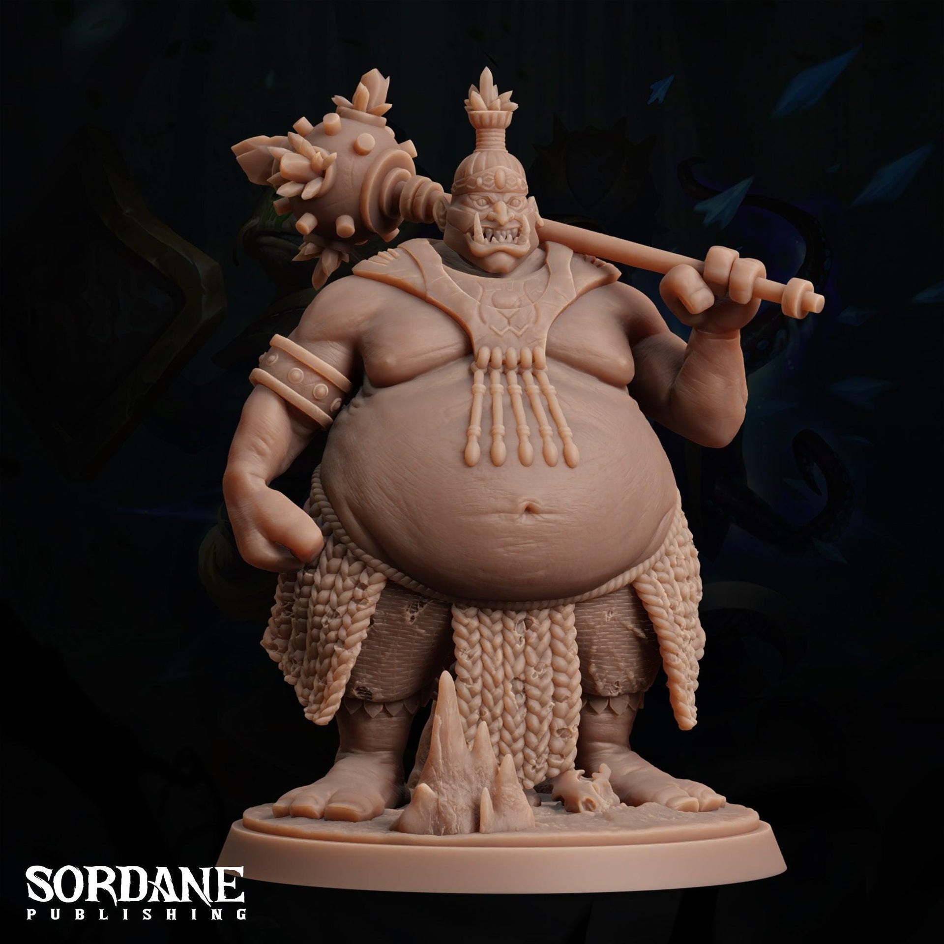 Belu Bloodthirsty, Tribal Ogre - Sordane Publishing | 28mm and 32mm | Wargaming | DnD | Tabletop Roleplaying