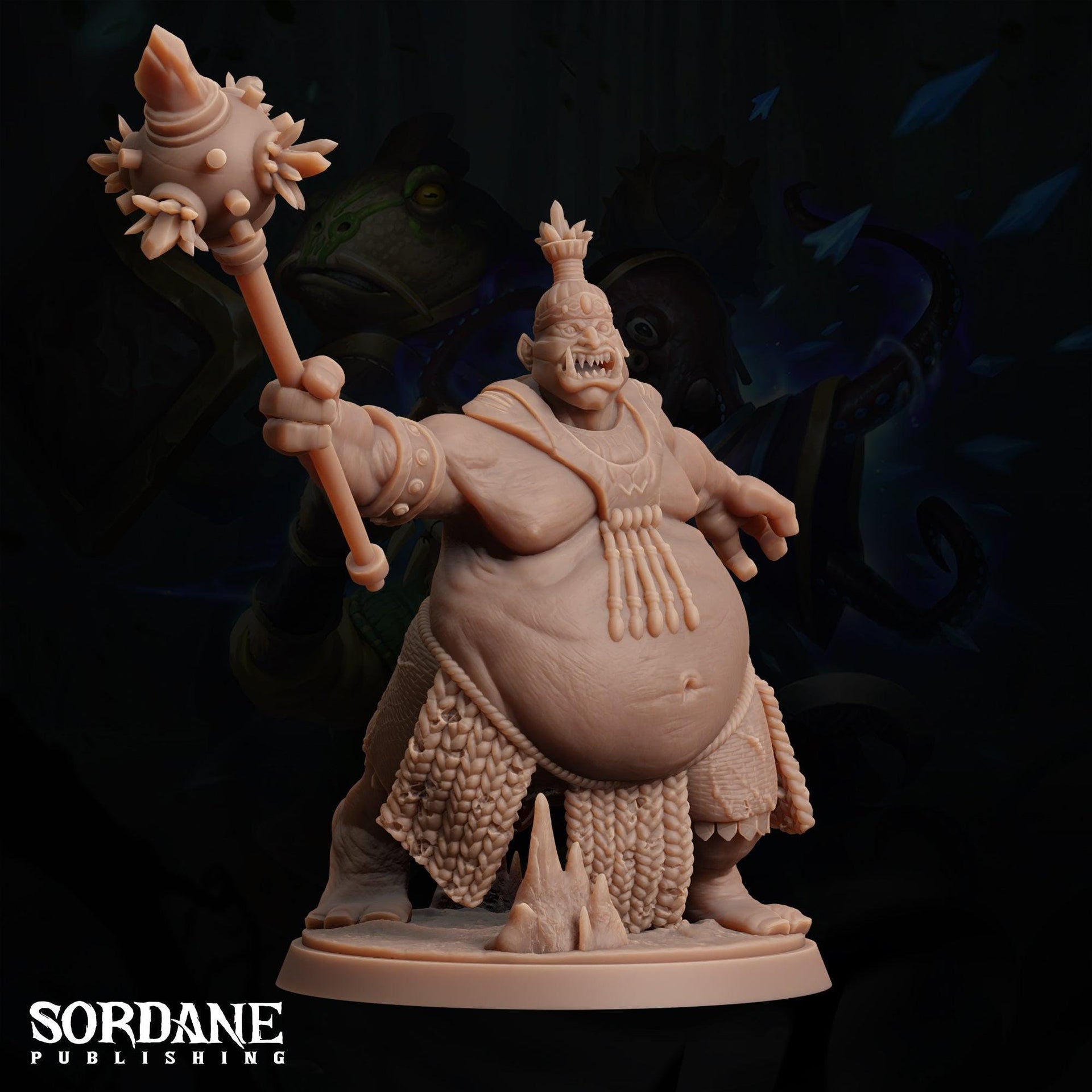 Belu Bloodthirsty, Tribal Ogre - Sordane Publishing | 28mm and 32mm | Wargaming | DnD | Tabletop Roleplaying