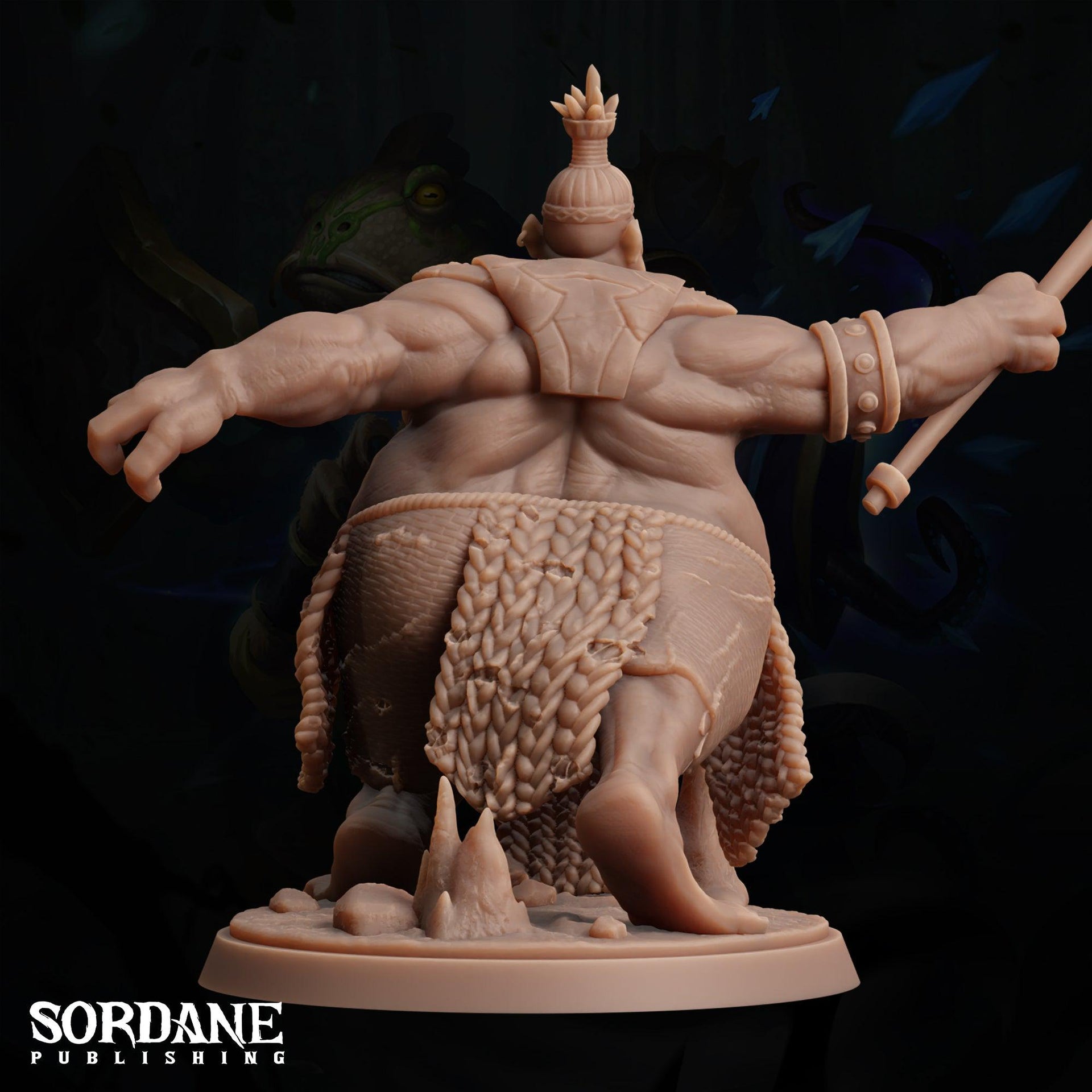 Belu Bloodthirsty, Tribal Ogre - Sordane Publishing | 28mm and 32mm | Wargaming | DnD | Tabletop Roleplaying