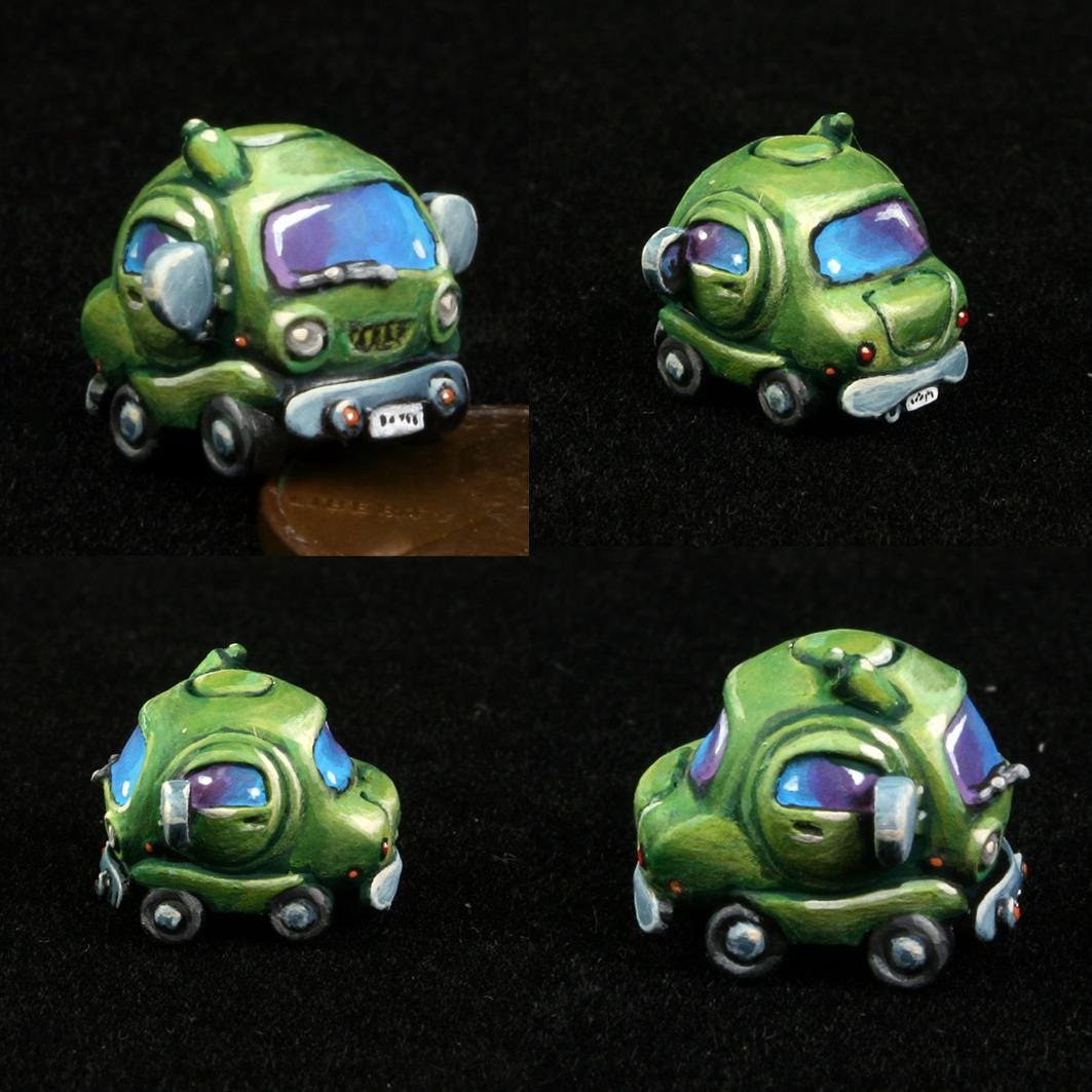 6mm Pea Car, Adaptable little vehicle - Porble Games | 28mm and 32mm | Wargaming | DnD | Tabletop Roleplaying