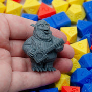 Billy bob bugbear, animatronic bard - Found Family Adventurecrafts | 28mm and 32mm | Wargaming | DnD | Tabletop Roleplaying