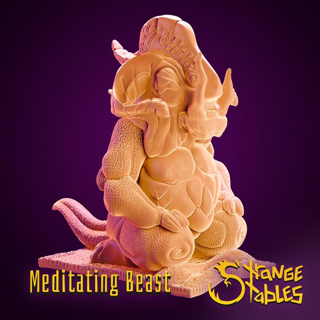 Meditating Beast - Strange Stables | 28mm and 32mm | Wargaming | DnD | Tabletop Roleplaying